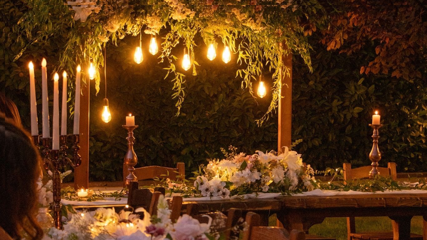 Candlelit reception